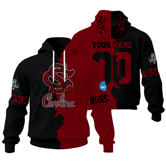 FINAL CLEARANCE - NEW CUSTOMIZED COLLEGE WORLD SERIES NCAA10 SOUTH CAROLINA GAMECOCKS UNISEX HOODIE & ZIP HOODIE