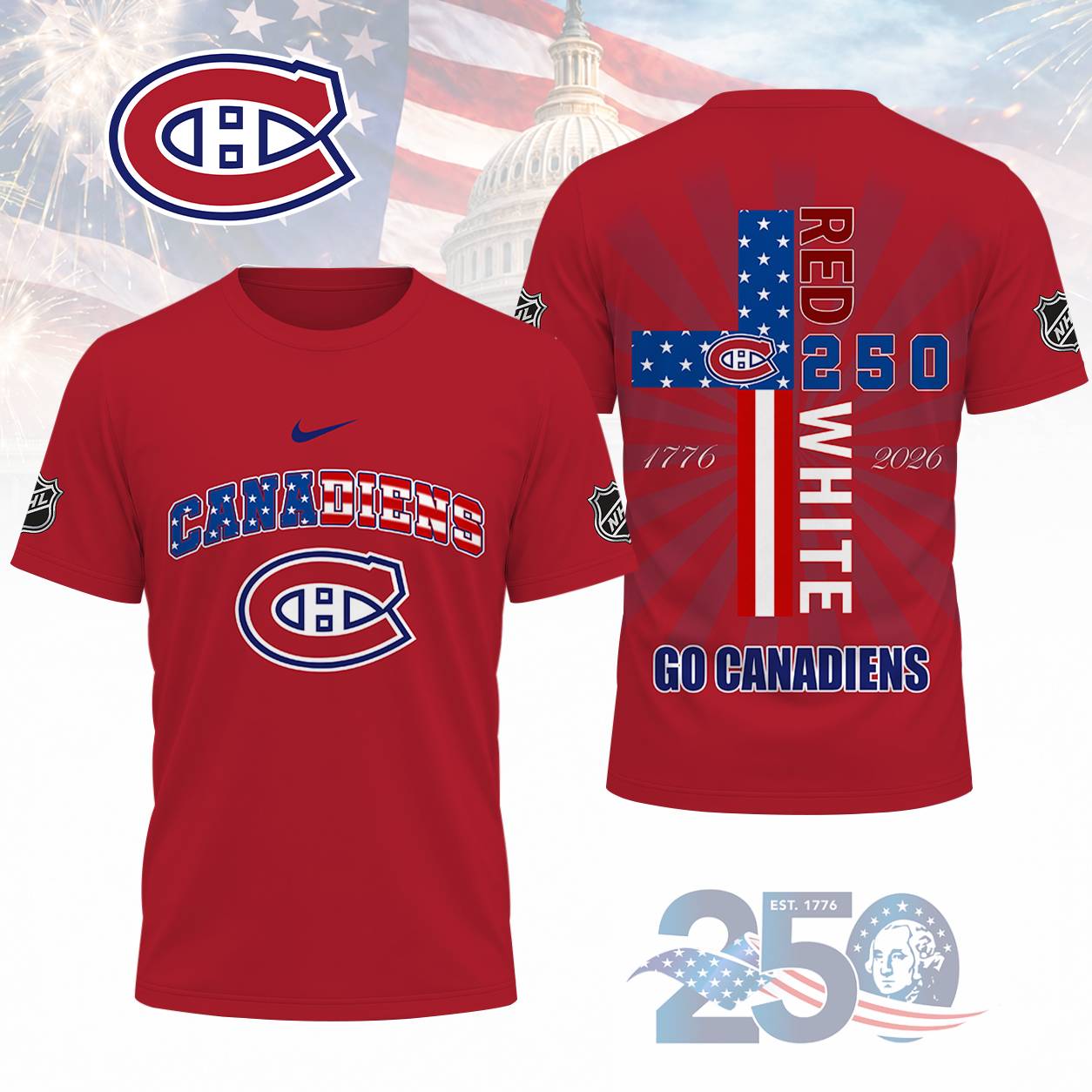FINAL SALE - NEW CUSTOMIZED NHL11 MCD MONTREAL CANADIENS T-SHIRT, POLO SHIRT, ZIP POLO SHIRT, SWEATSHIRT, HOODIE & ZIP HOODIE