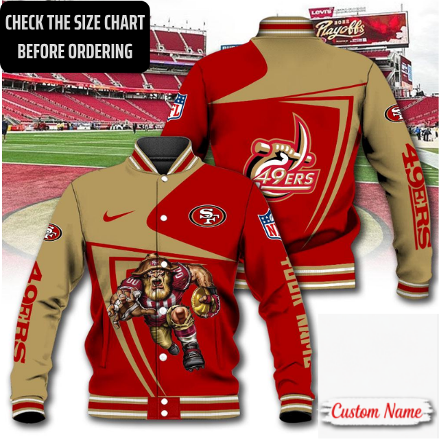 LIMITED EDITION - NEW CUSTOMIZED NFL11 SF49 SAN FRANCISCO 49ERS SATIN VARSITY & BASEBALL JACKET