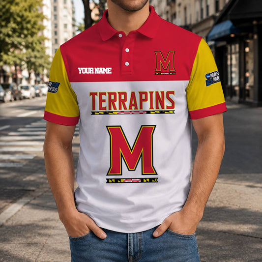 MEGA SALE - NEW CUSTOMIZED NCAA MAM11 MLT MARYLAND TERRAPINS T-SHIRT, POLO SHIRT, ZIP POLO SHIRT, SWEATSHIRT, HOODIE & ZIP HOODIE