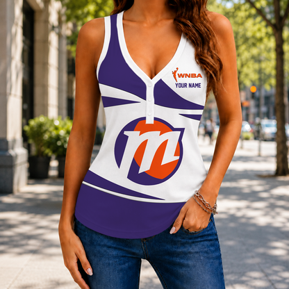 LIMITED EDITION - NEW CUSTOMIZED WNBA11 PNM PHOENIX MERCURY WOMEN'S V-NECK TANK TOP