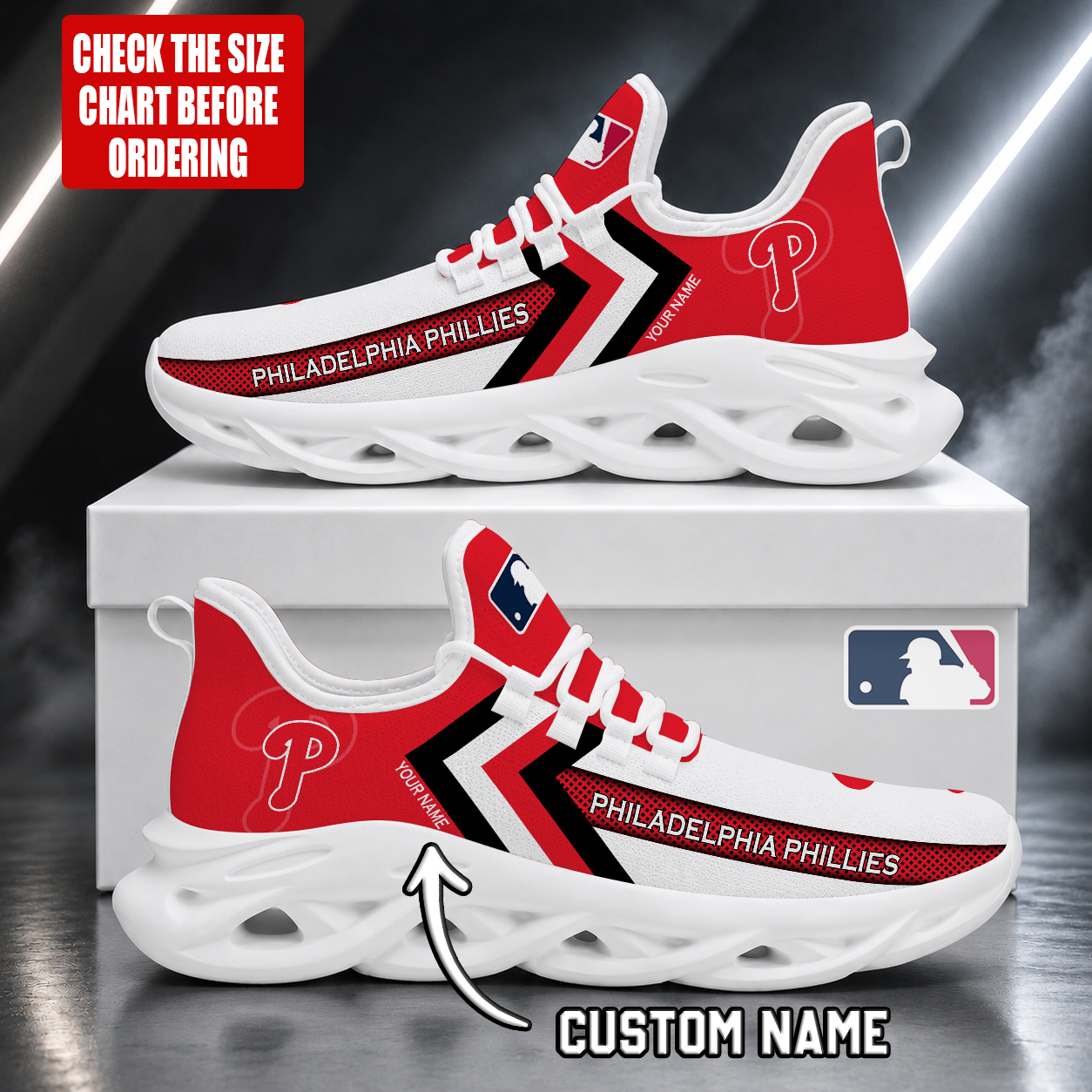 FINAL SALE - NEW CUSTOMIZED MLB11 PPS PHILADELPHIA PHILLIES MAX SOUL SHOES