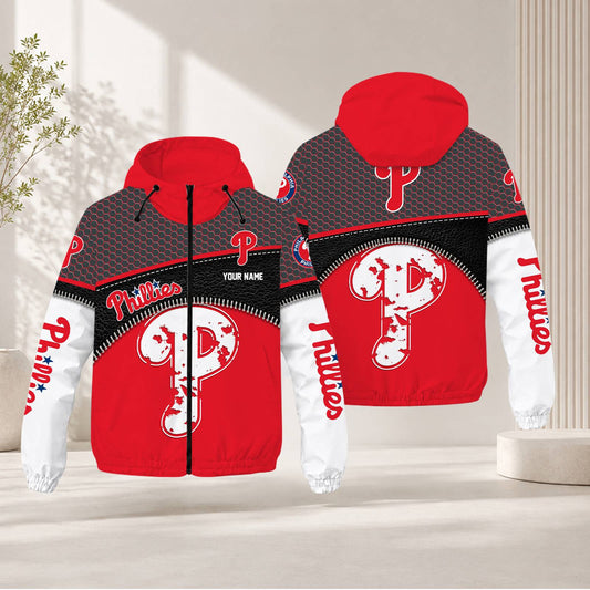 FINAL SALE - NEW CUSTOMIZED MLB11 PPS PHILADELPHIA PHILLIES WINDBREAKER JACKET