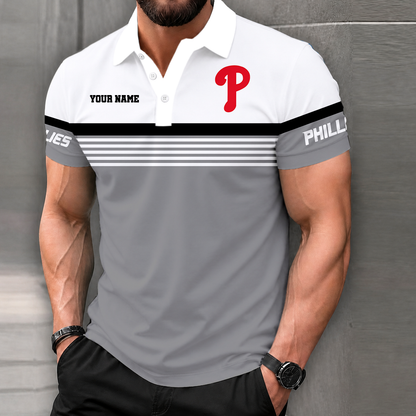 LIMITED EDITION - NEW CUSTOMIZED MLB11 PPS PHILADELPHIA PHILLIES POLO SHIRT