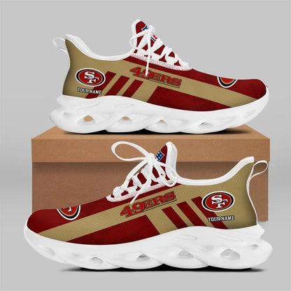 VIRAL EDITION - NEW CUSTOMIZED NFL11 SF49 SAN FRANCISCO 49ERS UNISEX MAX SOUL SHOES