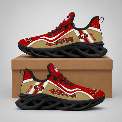 LIMITED EDITION - NEW CUSTOMIZED NFL11 SF49 SAN FRANCISCO 49ERS MAX SOUL SHOES