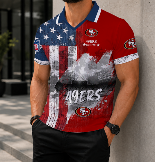 FINAL SALE - NEW CUSTOMIZED NFL11 SF49 SAN FRANCISCO 49ERS POLO SHIRT