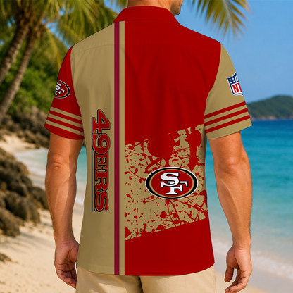 FINAL SALE - NEW CUSTOMIZED NFL11 SF49 SAN FRANCISCO 49ERS UNISEX HAWAIIAN SHIRT