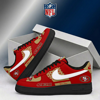 LIMITED EDITION - NEW CUSTOMIZED NFL11 SF49 SAN FRANCISCO 49ERS AF1 SHOES