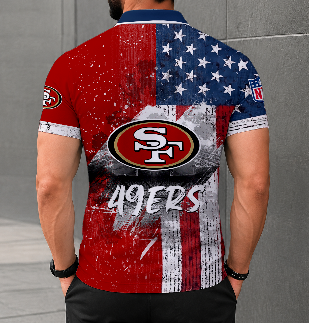 FINAL SALE - NEW CUSTOMIZED NFL11 SF49 SAN FRANCISCO 49ERS POLO SHIRT