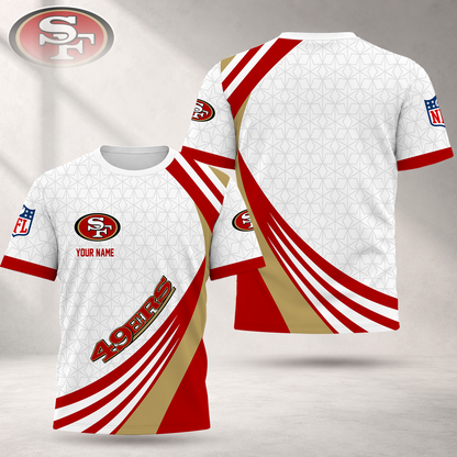 FINAL SALE - NEW CUSTOMIZED NFL11 SF49 SAN FRANCISCO 49ERS T-SHIRT, POLO SHIRT, ZIP POLO SHIRT, SWEATSHIRT, HOODIE & ZIP HOODIE