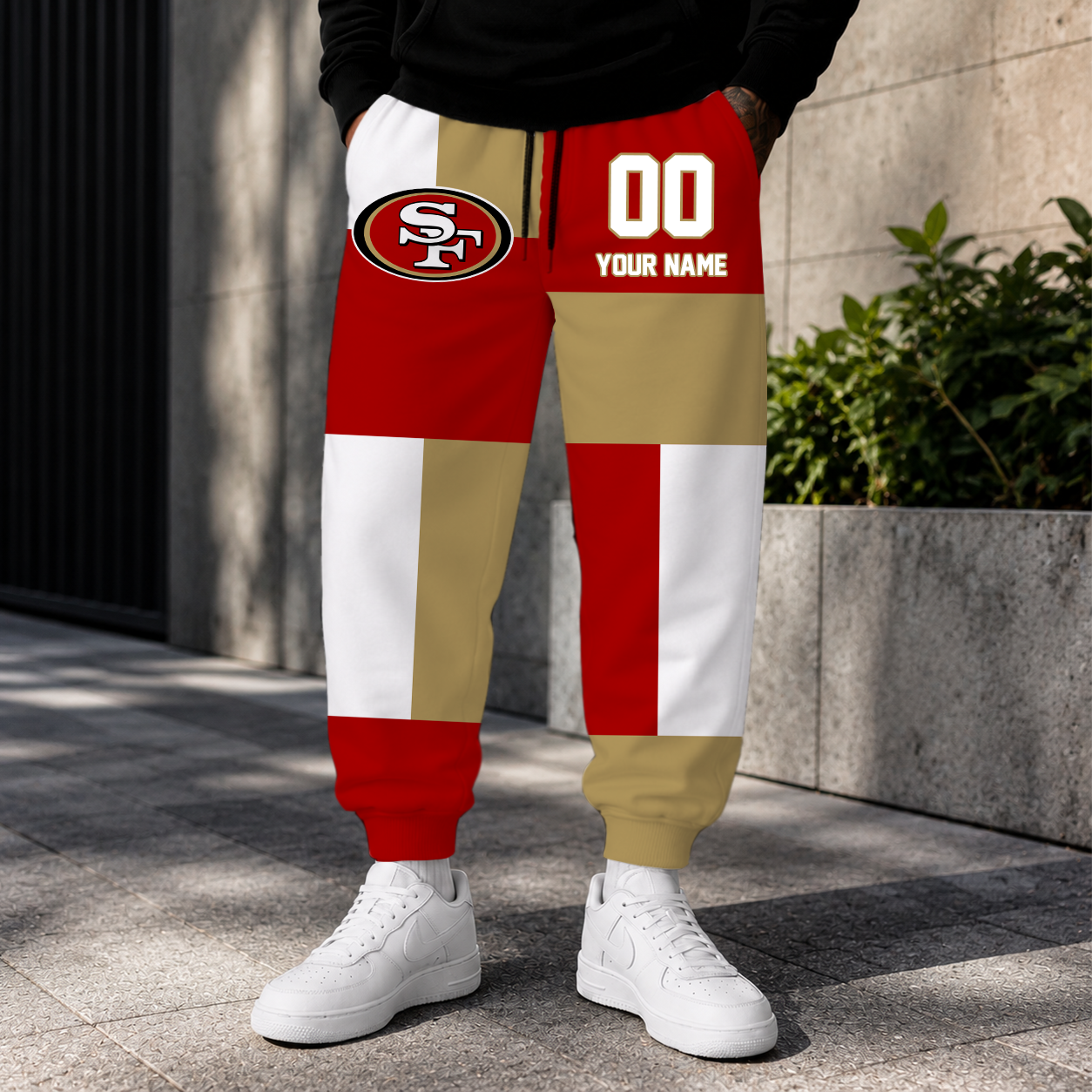 VIRAL EDITION - NEW CUSTOMIZED NFL11 SF49 SAN FRANCISCO 49ERS SWEATPANTS