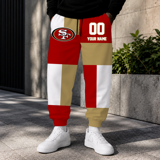 VIRAL EDITION - NEW CUSTOMIZED NFL11 SF49 SAN FRANCISCO 49ERS SWEATPANTS