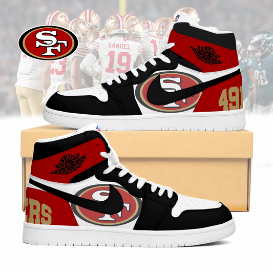 LIMITED EDITION - NEW CUSTOMIZED NFL11 SF49 SAN FRANCISCO 49ERS AIR JORDAN SNEAKERS