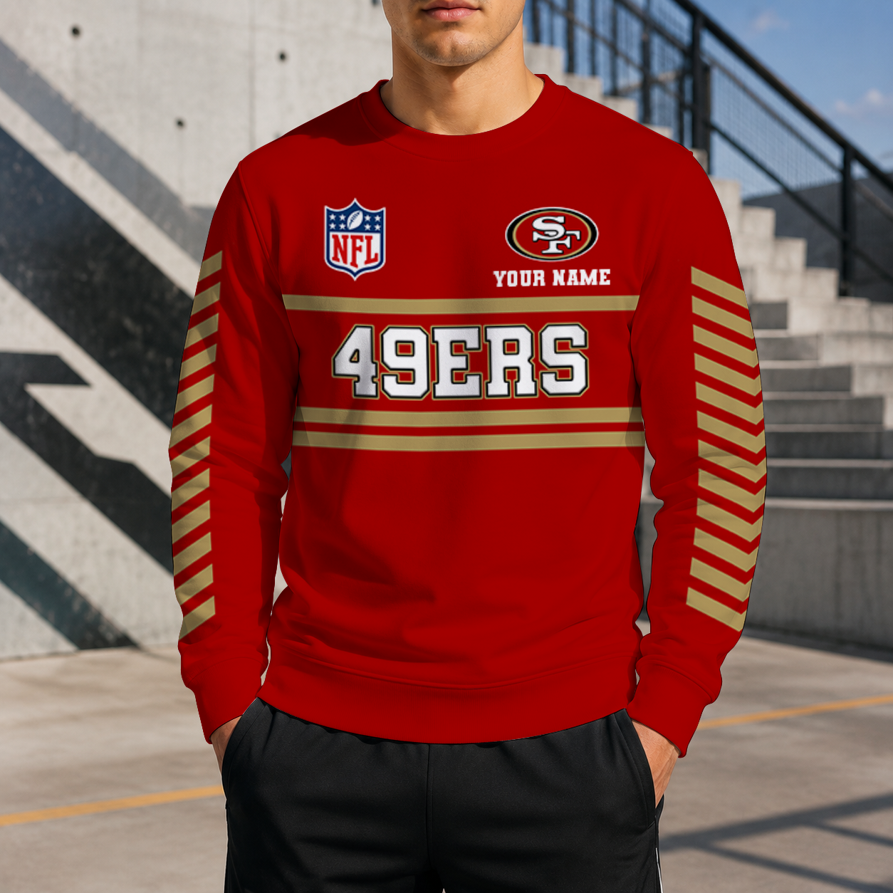 FINAL SALE - NEW CUSTOMIZED NFL11 SF49 SAN FRANCISCO 49ERS UNISEX SWEATSHIRT