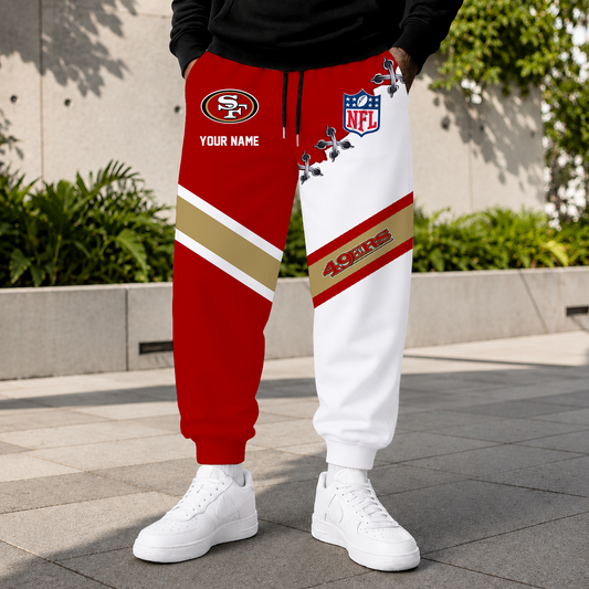 FLASH SALE - NEW CUSTOMIZED NFL11 SF49 SAN FRANCISCO 49ERS SWEATPANTS