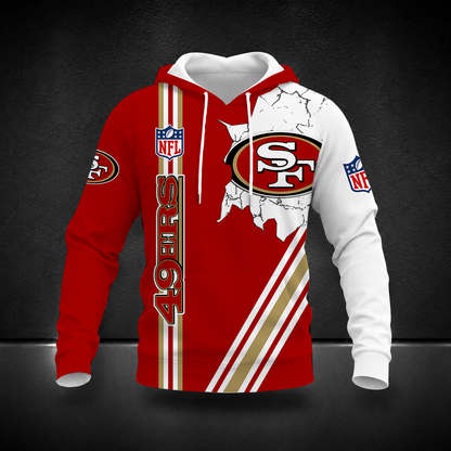 FINAL SALE- NEW CUSTOMIZED NFL11 SF49 SAN FRANCISCO 49ERS T-SHIRT, POLO SHIRT, ZIP POLO SHIRT, SWEATSHIRT, HOODIE & ZIP HOODIE