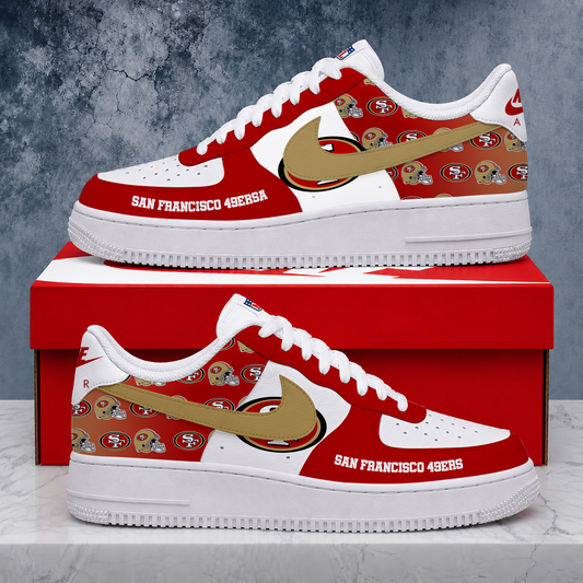 FINAL SALE - NEW CUSTOMIZED NFL11 SF49 SAN FRANCISCO 49ERS AF1 SHOES
