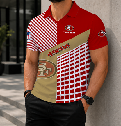 FINAL SALE - NEW CUSTOMIZED NFL11 SF49 SAN FRANCISCO 49ERS POLO SHIRT
