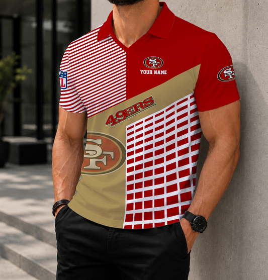 FINAL SALE - NEW CUSTOMIZED NFL11 SF49 SAN FRANCISCO 49ERS POLO SHIRT