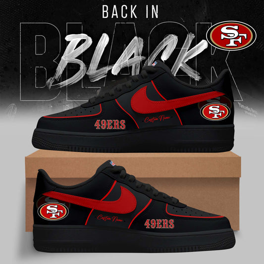 FINAL SALE - NEW CUSTOMIZED NFL11 SF49 SAN FRANCISCO 49ERS AF1 SNEAKERS