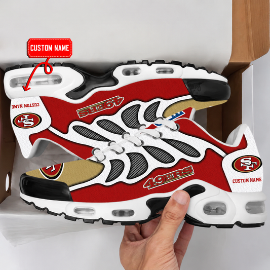 HOT DEAL - NEW CUSTOMIZED NFL11 SF49 SAN FRANCISCO 49ERS AIR MAX PLUS SNEAKERS