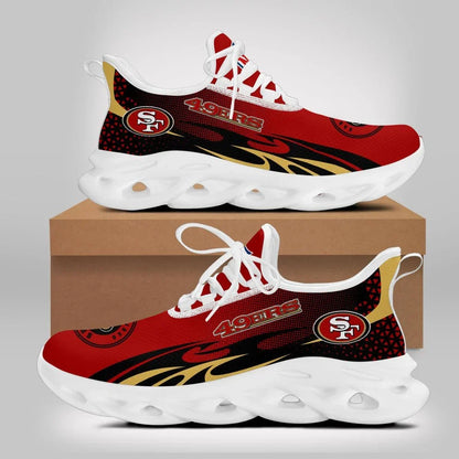 VIRAL EDITION - NEW CUSTOMIZED NFL11 SF49 SAN FRANCISCO 49ERS UNISEX MAX SOUL SHOES
