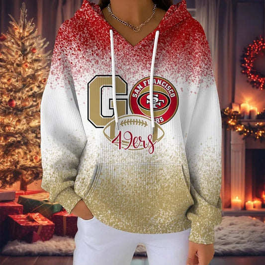 SPECIAL EDITION - NEW CUSTOMIZED NFL11 SF49 SAN FRANCISCO 49ERS RIBBED HOODIE & SWEATSHIRT