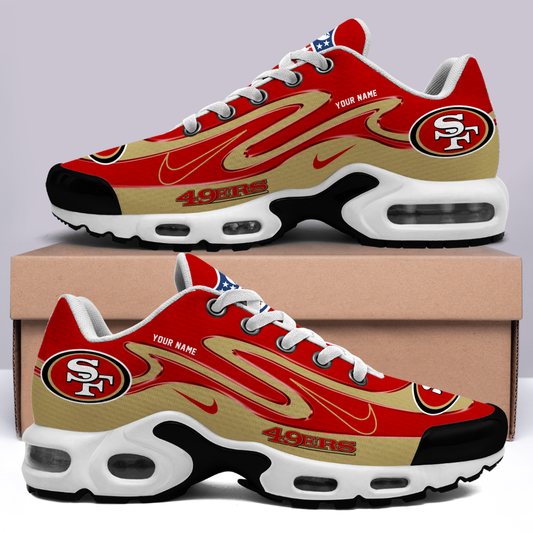 FINAL SALE - NEW CUSTOMIZED NFL11 SF49 SAN FRANCISCO 49ERS AIR MAX PLUS SNEAKERS