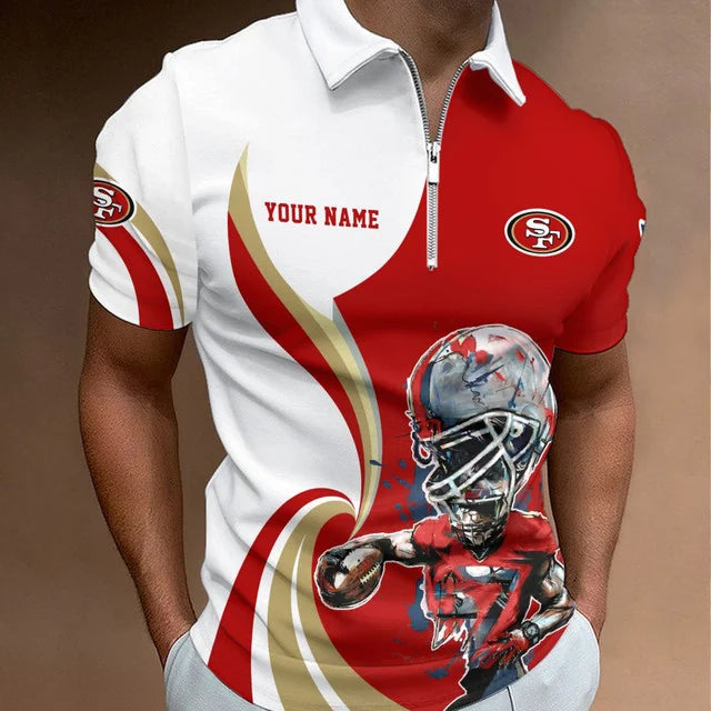 SPECIAL EDITION - NEW CUSTOMIZED NFL11 SF49 SAN FRANCISCO 49ERS T-SHIRT, POLO SHIRT, ZIP POLO SHIRT, SWEATSHIRT, HOODIE & ZIP HOODIE