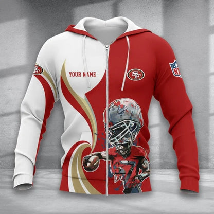 SPECIAL EDITION - NEW CUSTOMIZED NFL11 SF49 SAN FRANCISCO 49ERS T-SHIRT, POLO SHIRT, ZIP POLO SHIRT, SWEATSHIRT, HOODIE & ZIP HOODIE