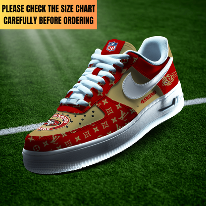 VIRAL EDITION - NEW CUSTOMIZED NFL11 SF49 SAN FRANCISCO 49ERS AF1 SHOES