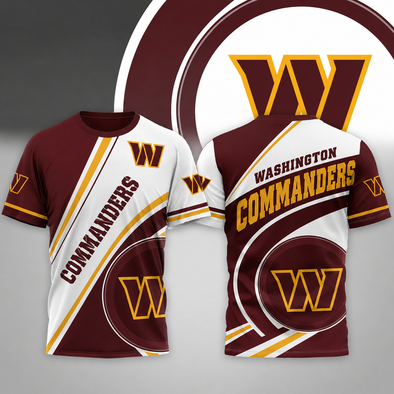 FINAL SALE - NEW CUSTOMIZED NFL12 WTC WASHINGTON COMMANDERS POLO SHIRT, ZIP POLO SHIRT, T-SHIRT, HOODIE, ZIP HOODIE & SWEATSHIRT