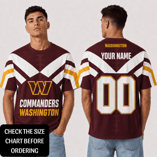 SPECIAL EDITION - NEW CUSTOMIZED NFL12 WTC WASHINGTON COMMANDERS T-SHIRT, POLO SHIRT, ZIP POLO SHIRT, HOODIE, ZIP HOODIE & SWEATSHIRT