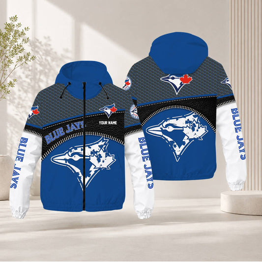FINAL SALE - NEW CUSTOMIZED MLB12 TBJ TORONTO BLUE JAYS WINDBREAKER JACKET