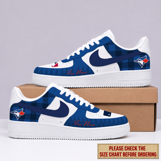 VIRAL EDITION - NEW CUSTOMIZED MLB12 TBJ TORONTO BLUE JAYS AF1 SHOES