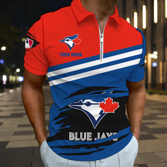 HOT DEAL - NEW CUSTOMIZED MLB12 TBJ TORONTO BLUE JAYS T-SHIRT, POLO SHIRT, ZIP POLO SHIRT, SWEATSHIRT, HOODIE & ZIP HOODIE