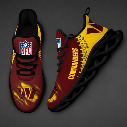 FINAL SALE - NEW CUSTOMIZED NFL12 WTC WASHINGTON COMMANDERS UNISEX MAX SOUL SHOES