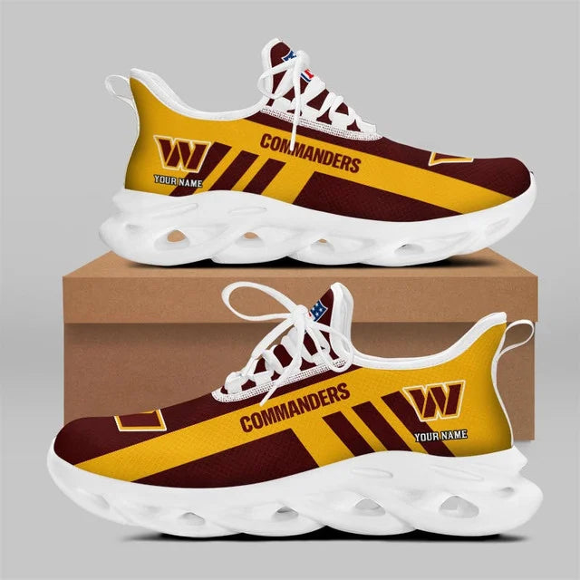 VIRAL EDITION - NEW CUSTOMIZED NFL12 WTC WASHINGTON COMMANDERS UNISEX MAX SOUL SHOES