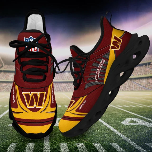 SPECIAL EDITION - NEW CUSTOMIZED NFL12 WTC WASHINGTON COMMANDERS UNISEX MAX SOUL SHOES