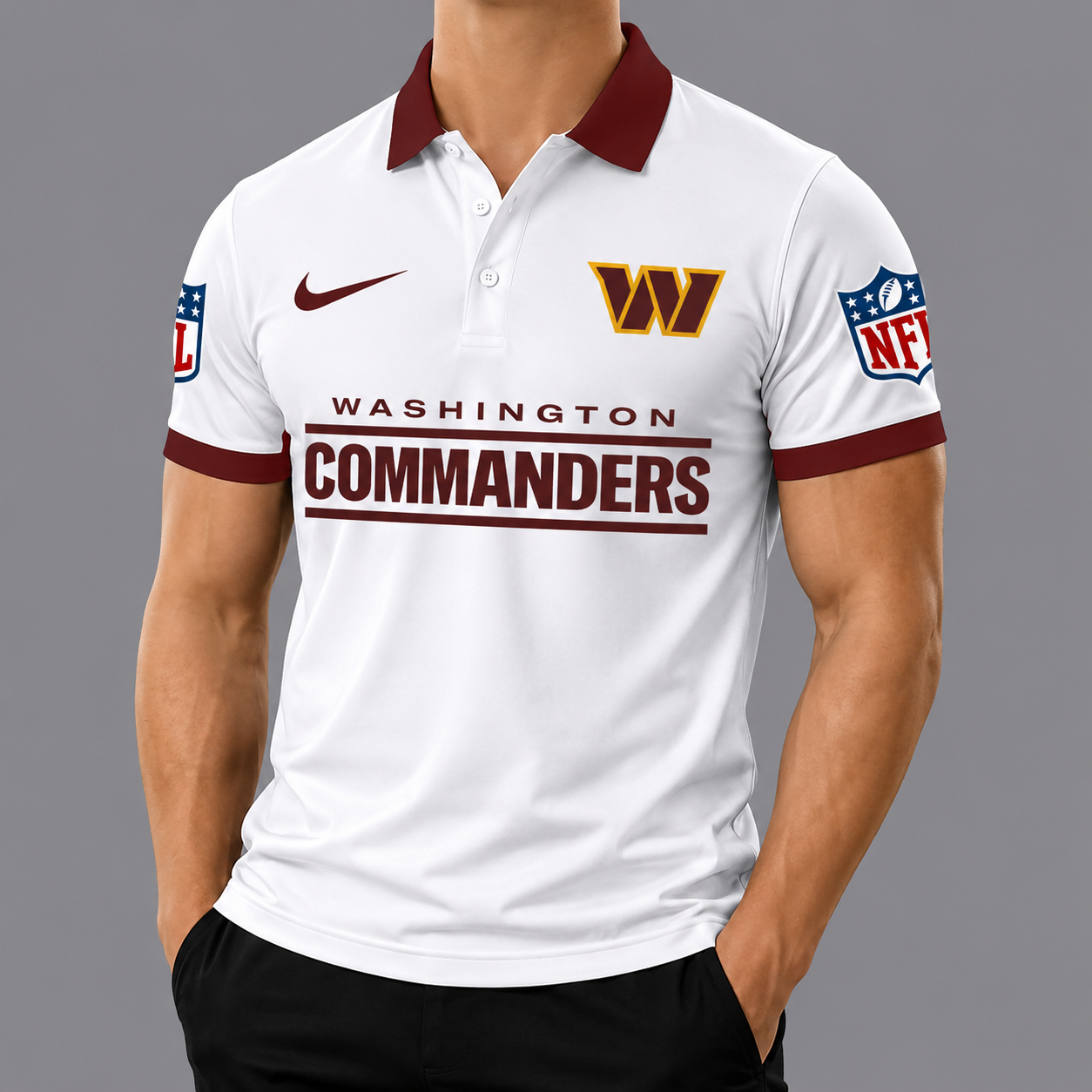 LIMITED EDITION - NEW CUSTOMIZED NFL12 WTC WASHINGTON COMMANDERS POLO SHIRT, ZIP POLO SHIRT, T-SHIRT, HOODIE, ZIP HOODIE & SWEATSHIRT