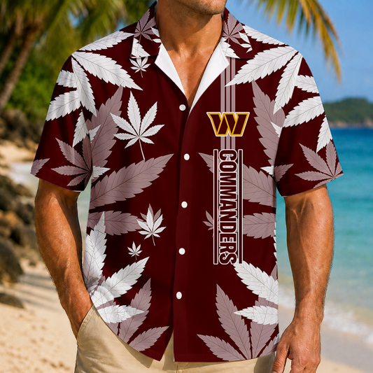 FINAL SALE - NEW CUSTOMIZED NFL12 WTC WASHINGTON COMMANDERS UNISEX HAWAIIAN SHIRT