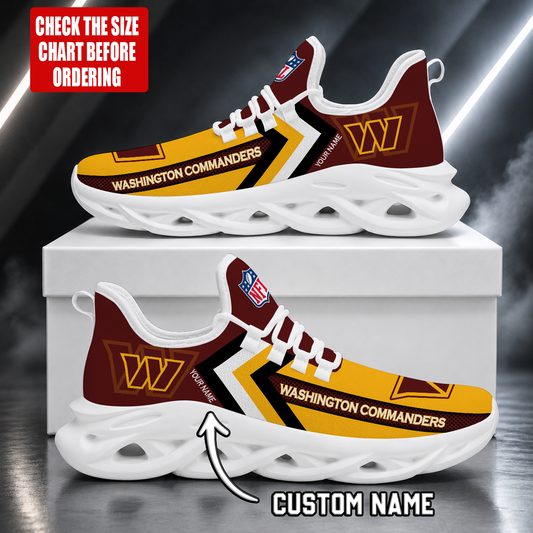 FINAL SALE - NEW CUSTOMIZED NFL12 WTC WASHINGTON COMMANDERS UNISEX MAX SOUL SHOES