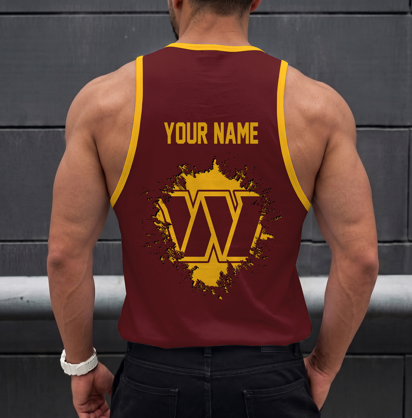 LIMITED EDITION - NEW CUSTOMIZED NFL12 WTC WASHINGTON COMMANDERS UNISEX TANK TOP