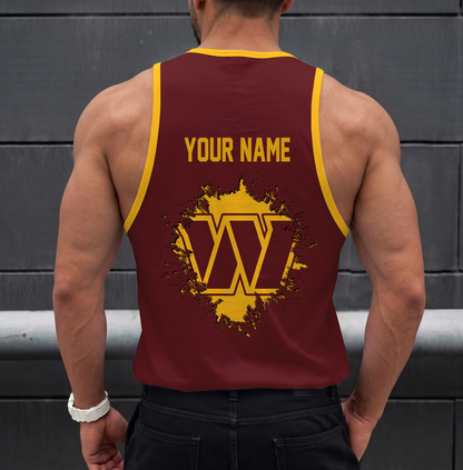 LIMITED EDITION - NEW CUSTOMIZED NFL12 WTC WASHINGTON COMMANDERS UNISEX TANK TOP