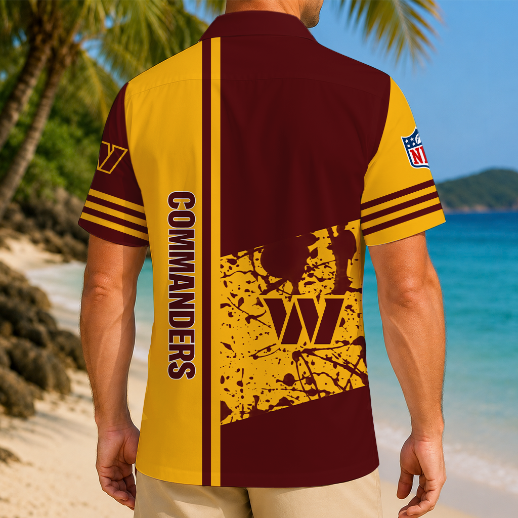 FINAL SALE - NEW CUSTOMIZED NFL12 WTC WASHINGTON COMMANDERS UNISEX HAWAIIAN SHIRT