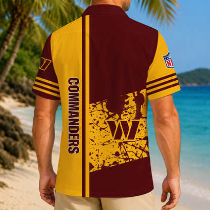 FINAL SALE - NEW CUSTOMIZED NFL12 WTC WASHINGTON COMMANDERS UNISEX HAWAIIAN SHIRT