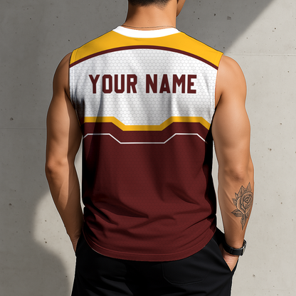 FINAL SALE - NEW CUSTOMIZED NFL12 WTC WASHINGTON COMMANDERS MEN'S GYM SHIRT