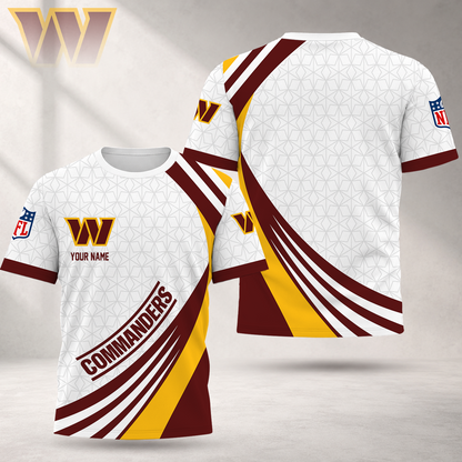 FINAL SALE - NEW CUSTOMIZED NFL12 WTC WASHINGTON COMMANDERS T-SHIRT, POLO SHIRT, ZIP POLO SHIRT, SWEATSHIRT, HOODIE & ZIP HOODIE