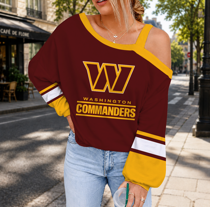 LIMITED EDITION - NEW CUSTOMIZED NFL12 WTC WASHINGTON COMMANDERS DROP SHOULDER SWEATSHIRT